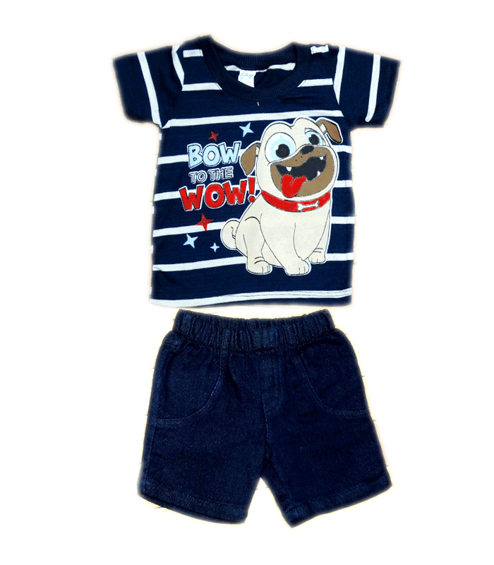 Camiseta azul + Pantaloneta Puppy Dog Pals